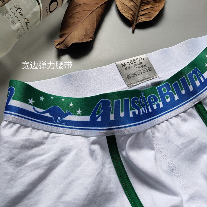 Boxer Aussiebum Hombre Blanco Verde